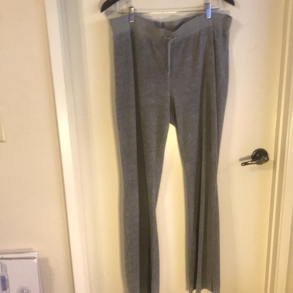Hali Bob Womens Gray Velour Track Pants Size XL